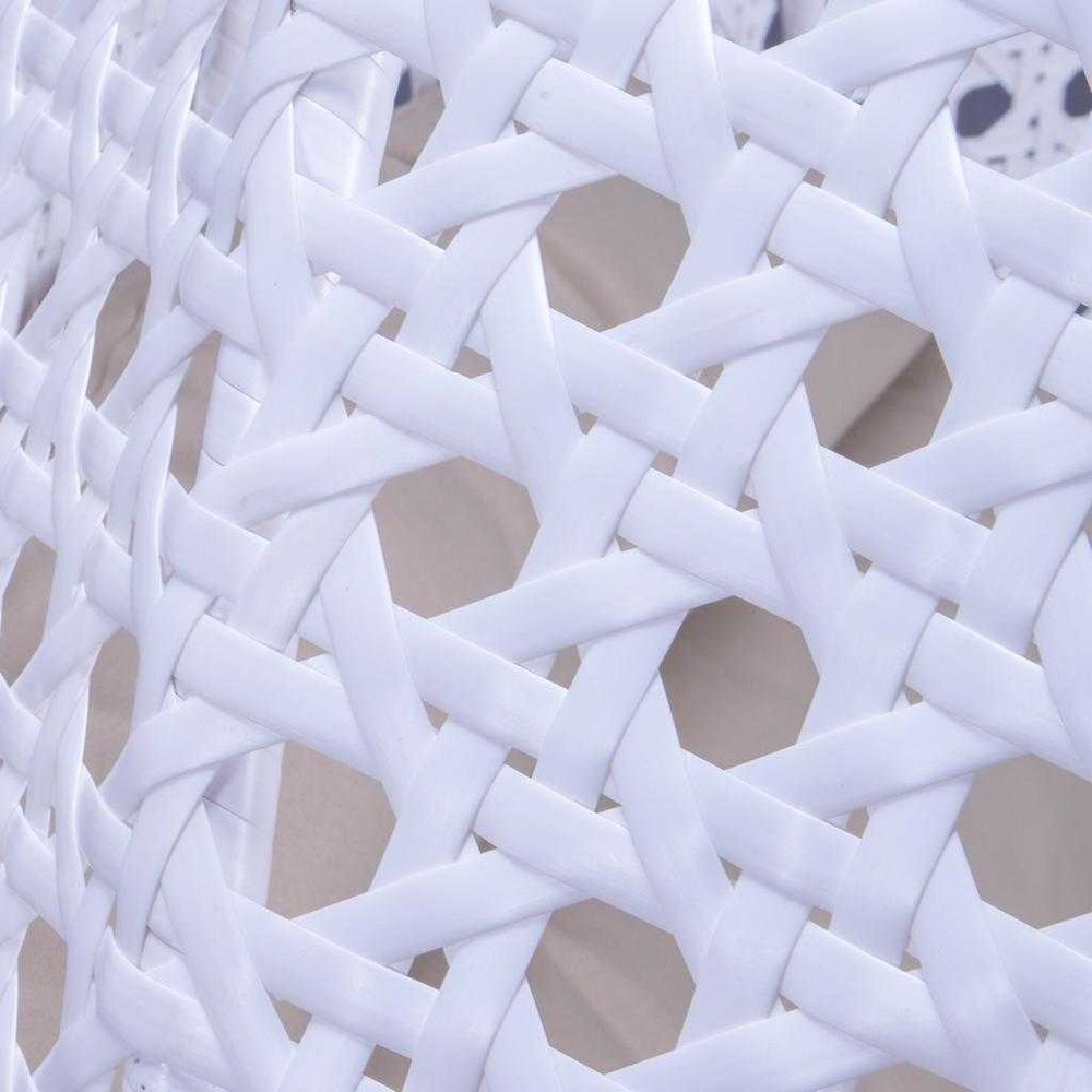 White Wicker Hanging 2 person Egg Swing Chair. Picture 7
