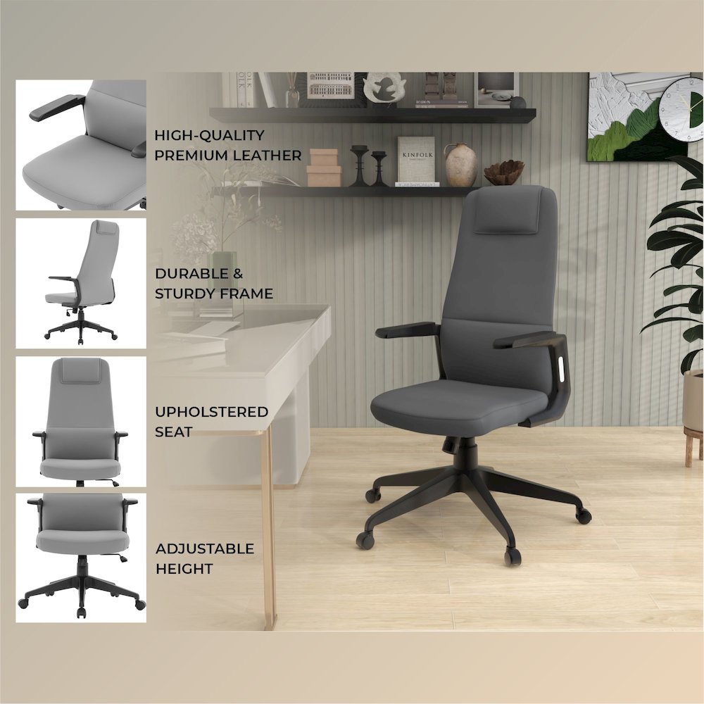 Nexa Collection Modern Office Chair In Grey. Picture 3