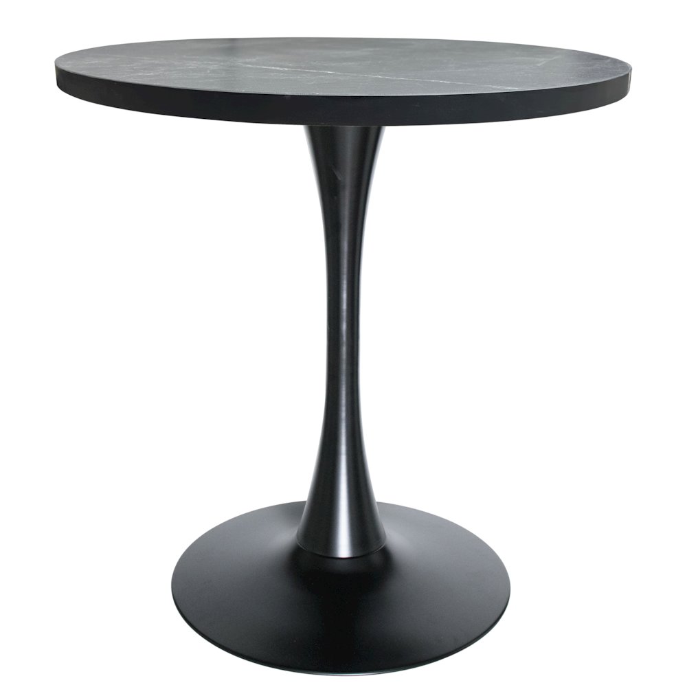 Bristol Dining table, Black Base with 27 Round Marbleized Black MDF top. Picture 2