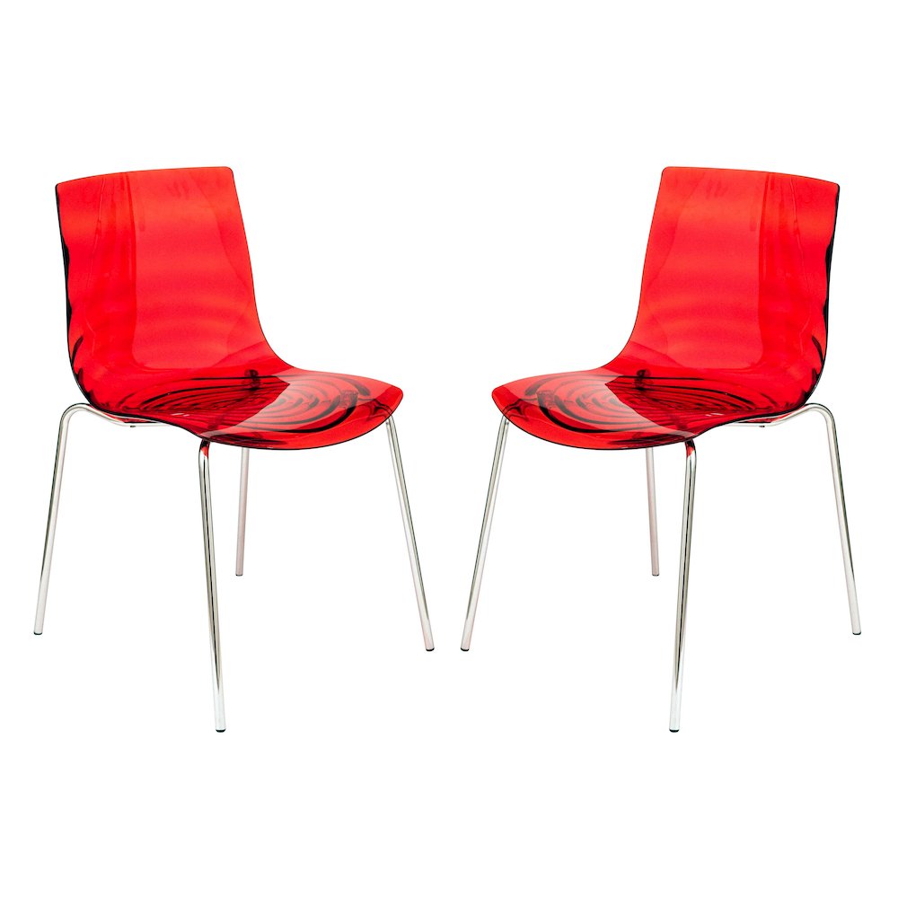 Astor Water Ripple Design Dining Chair Set of 2. Picture 1