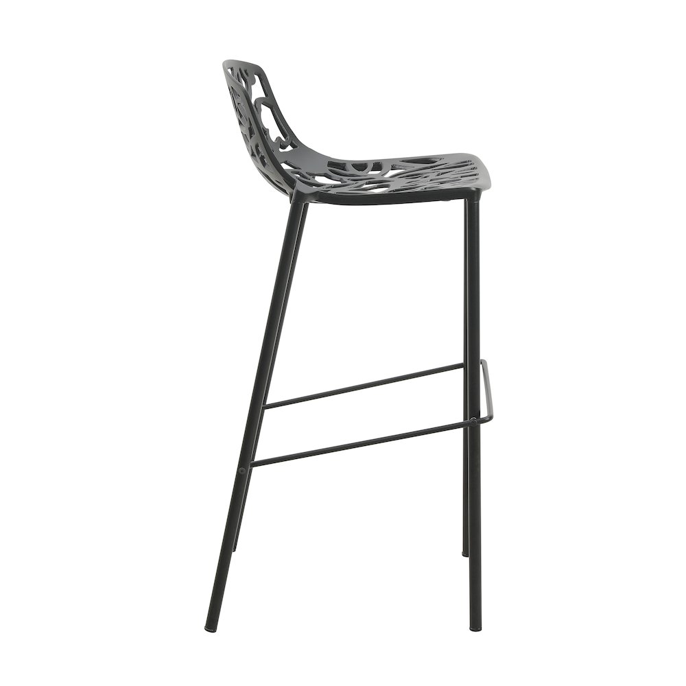 Devon Mid-Century Modern Aluminum Bar Stool. Picture 11