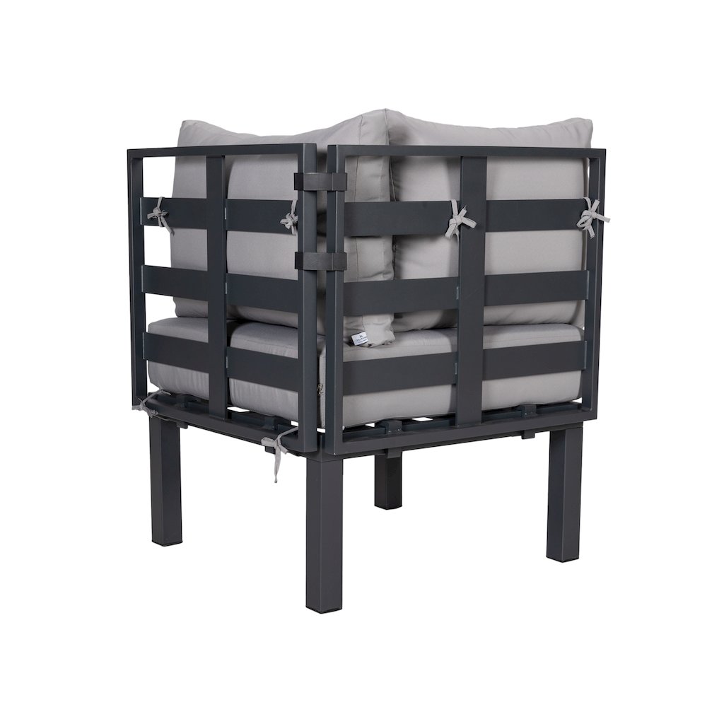 Chelsea 6-Piece Patio Sectional Black Aluminum With Cushions. Picture 26