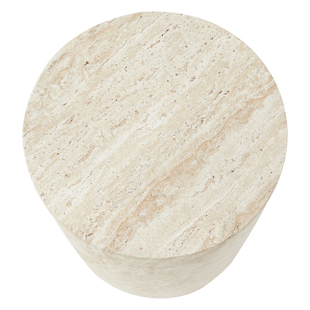 Modern Side End Table Ramble Series In Travertine. Picture 12