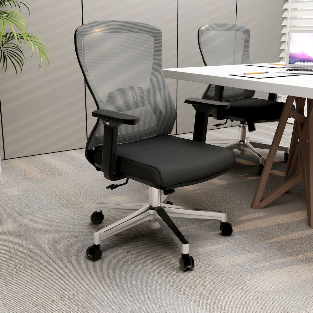 Office Adorit Series Office Task Chair In Light Grey. Picture 23