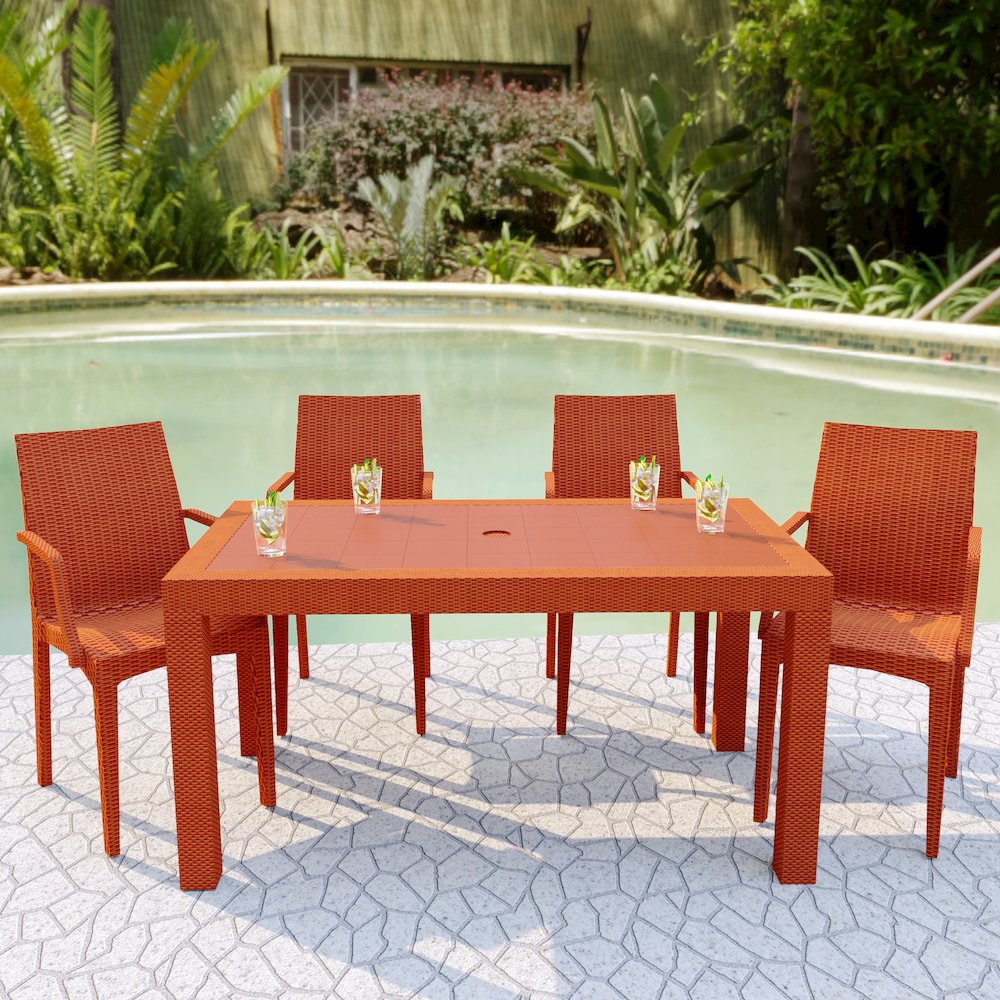 Weave Mace Indoor/Outdoor Chair (With Arms), Set of 4. Picture 2
