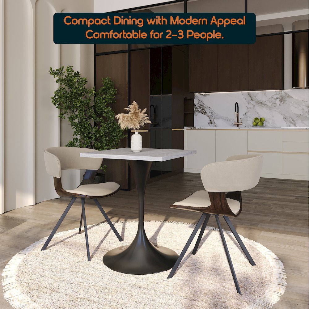 Verve Collection 24 Square Dining Table. Picture 4