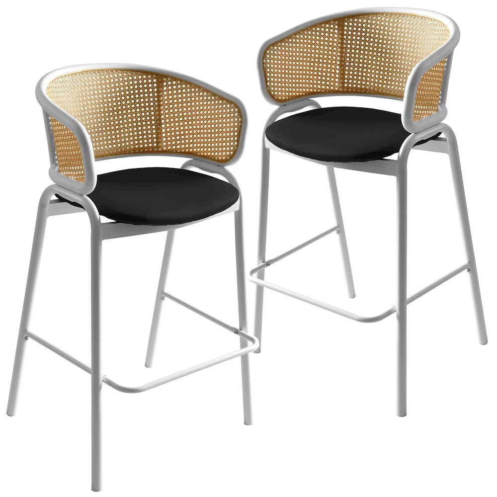 Ervilla Wicker Bar Stool Set of 2. Picture 10