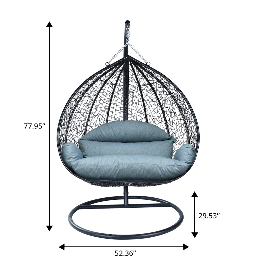 Recluse Collection Modern Outdoor Swing Chair. Picture 12