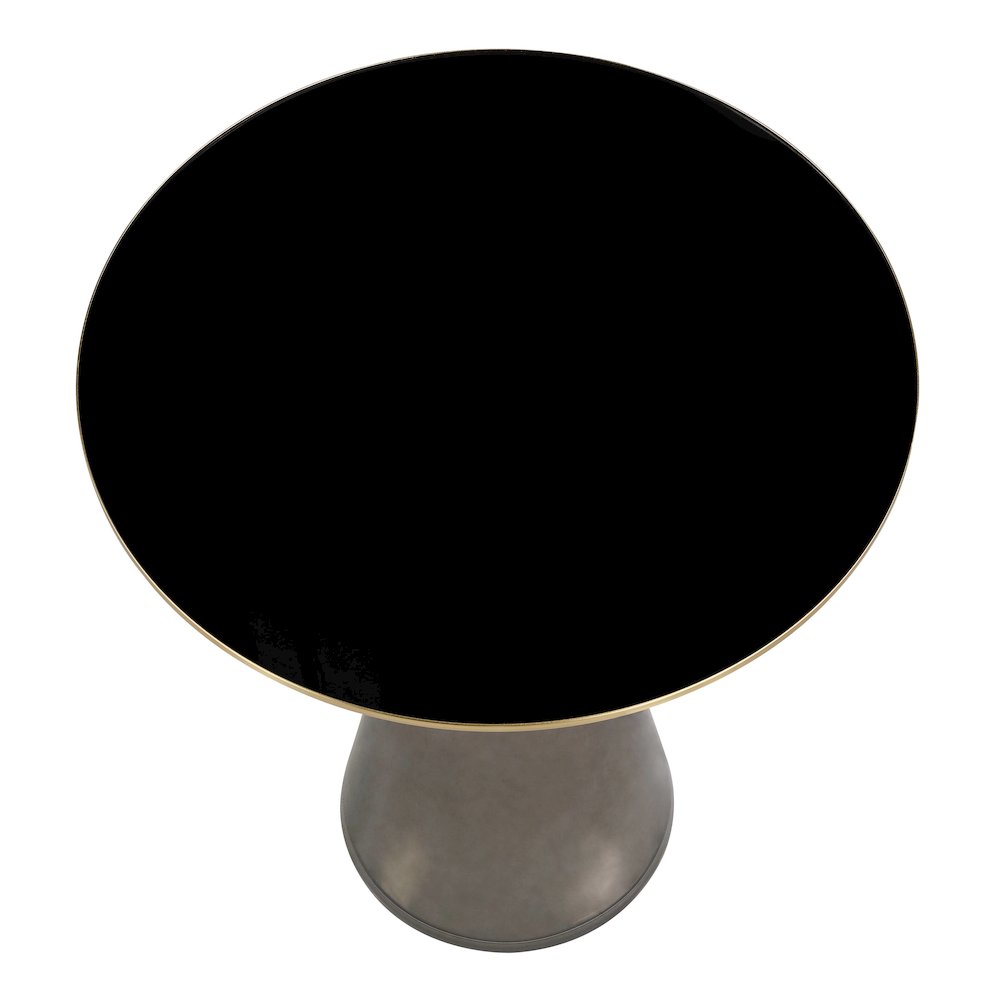 Hyalus Collection Glass Side table in Smoke. Picture 12