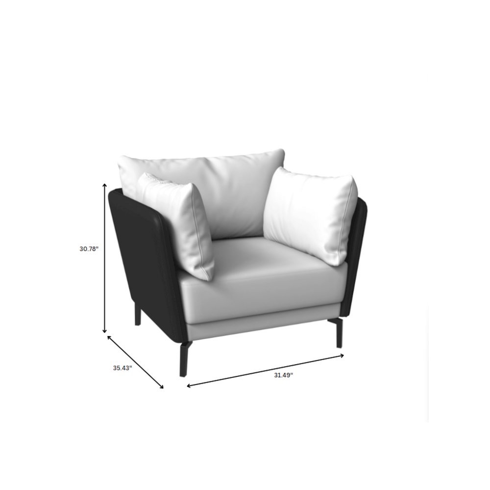 Luxify Collection Single Seater Sofa in Black/Grey. Picture 11