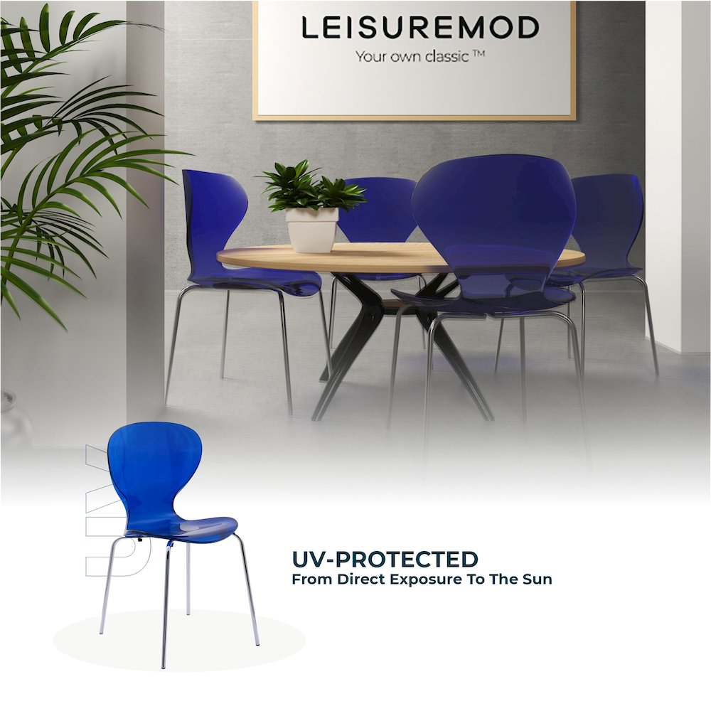Modern Oyster Transparent Side Chair. Picture 16