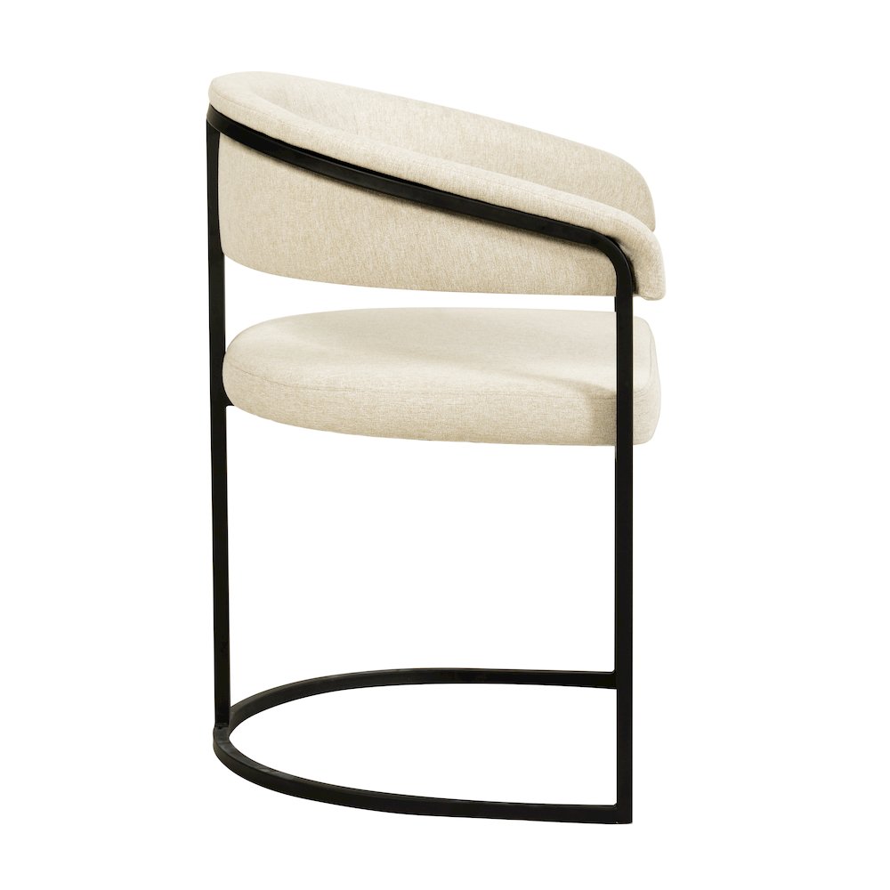 Aero Collection Modern Dining Chair in Oatmeal Set of 2. Picture 6
