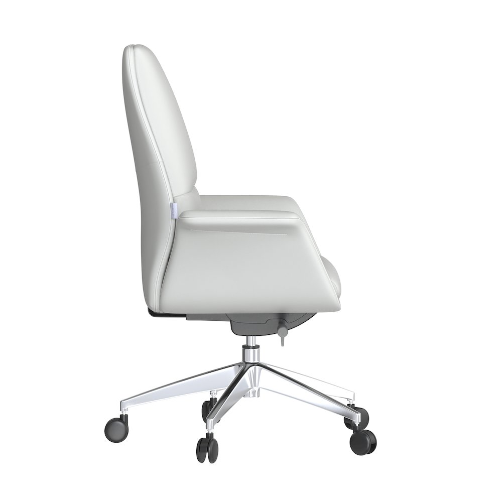 Summit Series Office Chair In White Leather. Picture 5