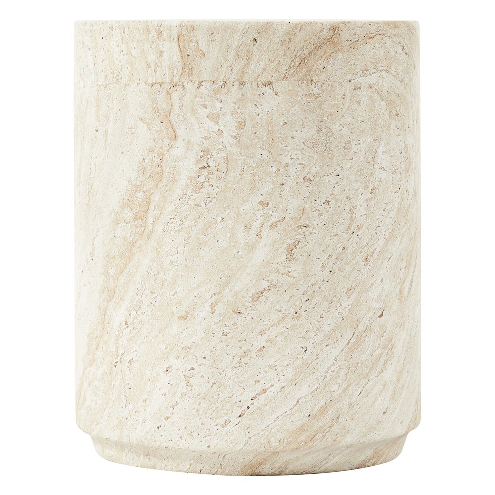 Modern Side End Table Ramble Series In Travertine. Picture 11