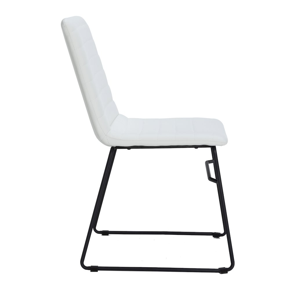 Zylar Series Office Guest Chair in White Leather. Picture 14