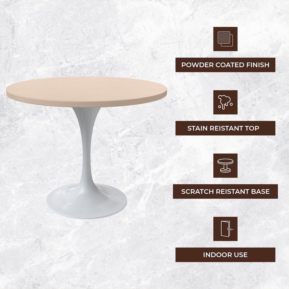 Verve Collection 36 Round Dining Table. Picture 1