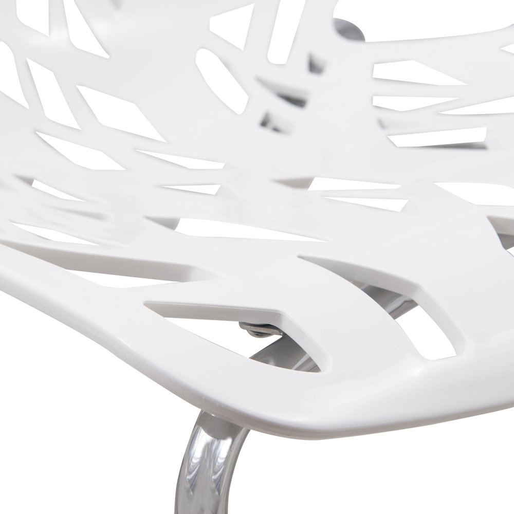 Modern Asbury Dining Chair w/ Chromed Legs, Set of 2. Picture 8