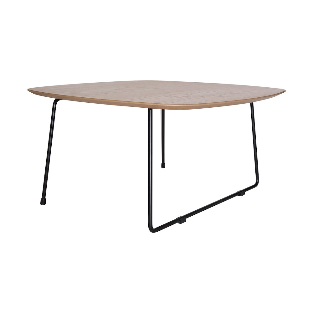 Pemborke Mid Century Modern Square Coffee Table in Natural Wood. Picture 10
