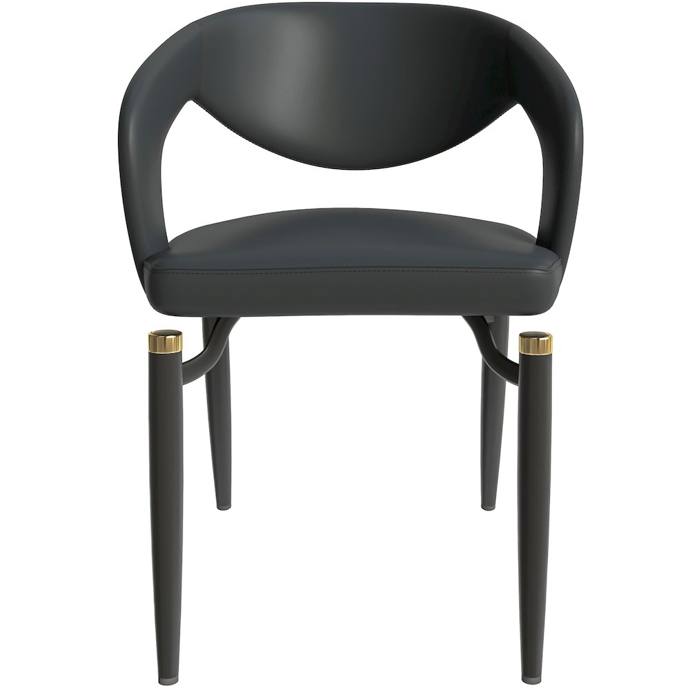 Entice Collection Modern Dining Chair Set of 4 in Charcoal Black. Picture 9