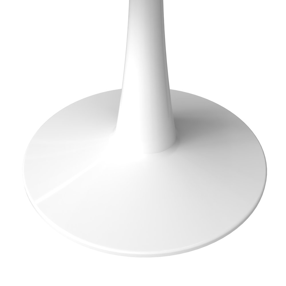 Bristol, 40" Round dining table in White Base with Blacktop. Picture 3