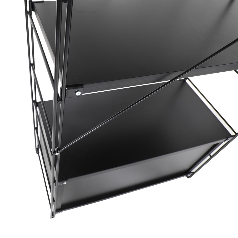 Brentwood Etagere Bookcase with Black Powder Coated Steel Frame. Picture 6