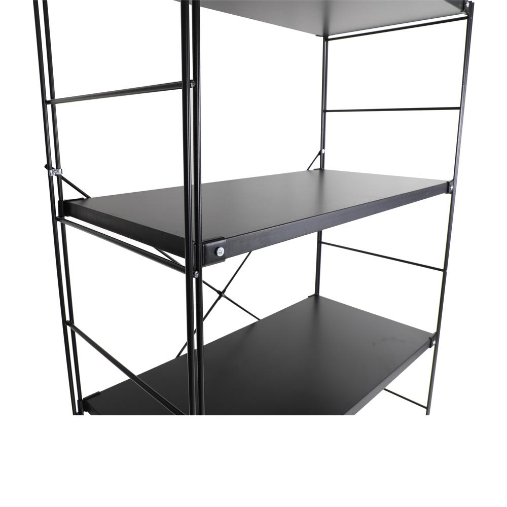 Brentwood Etagere Bookcase with Black Powder Coated Steel Frame. Picture 7