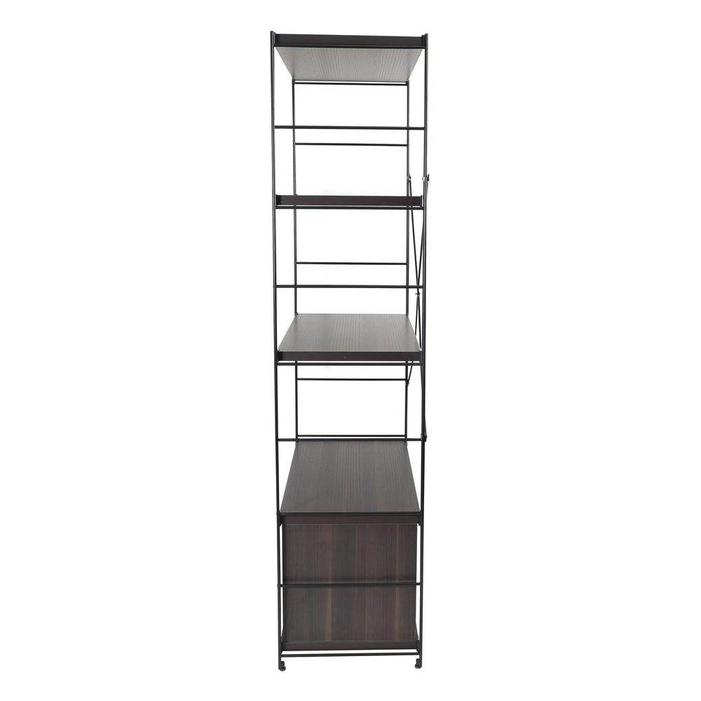 Brentwood Etagere Bookcase with Black Powder Coated Steel Frame. Picture 4