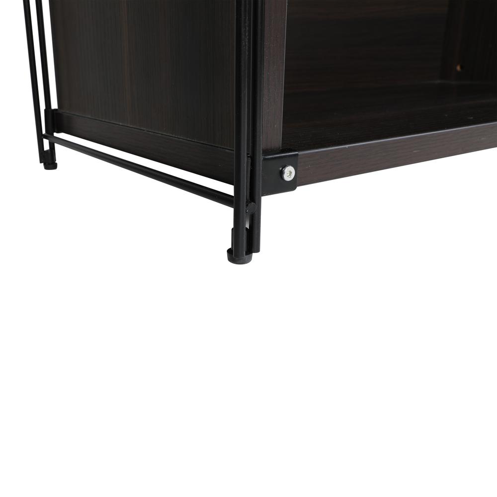 Brentwood Etagere Bookcase with Black Powder Coated Steel Frame. Picture 9