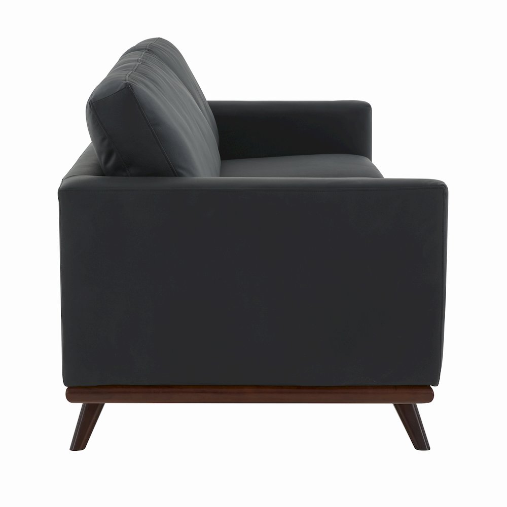 Chester Modern Leather Sofa With Birch Wood Base. Picture 9