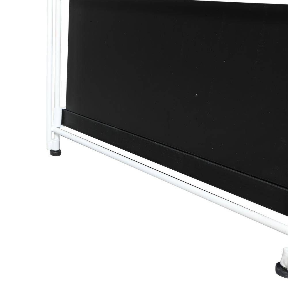 Brentwood Etagere Bookcase with White Powder Coated Steel Frame. Picture 8