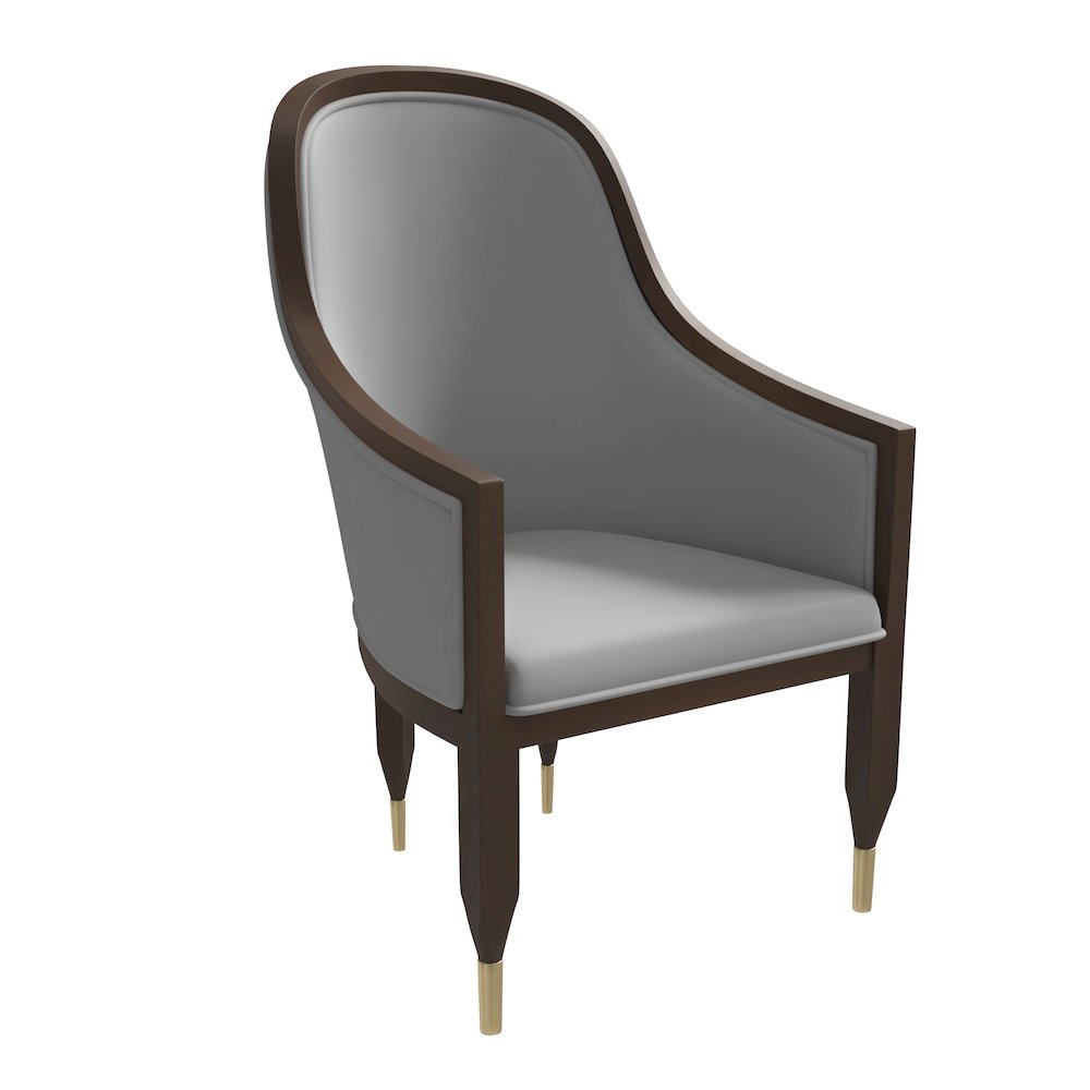 Belle Series Modern Dining Chair in Light Grey. Picture 1