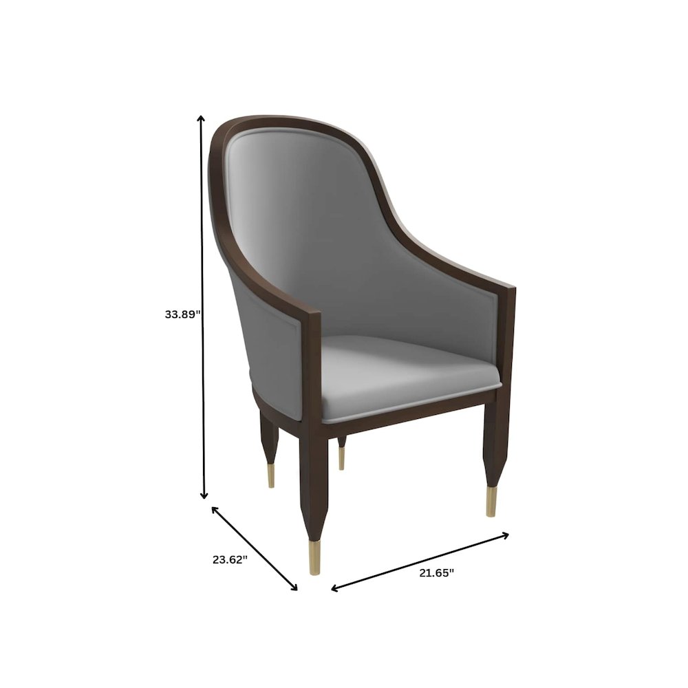 Belle Series Modern Dining Chair in Light Grey. Picture 3