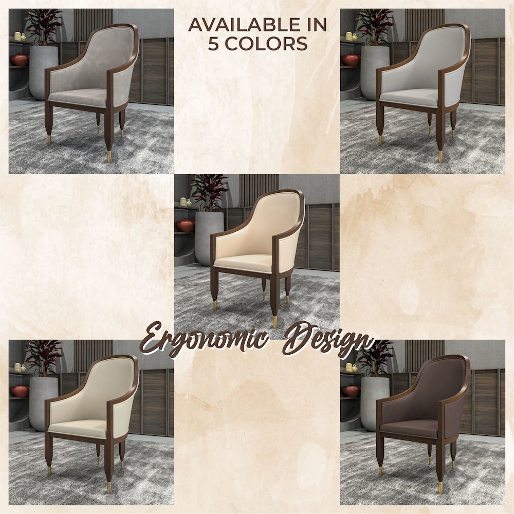 Belle Series Modern Dining Chair in Light Grey. Picture 8