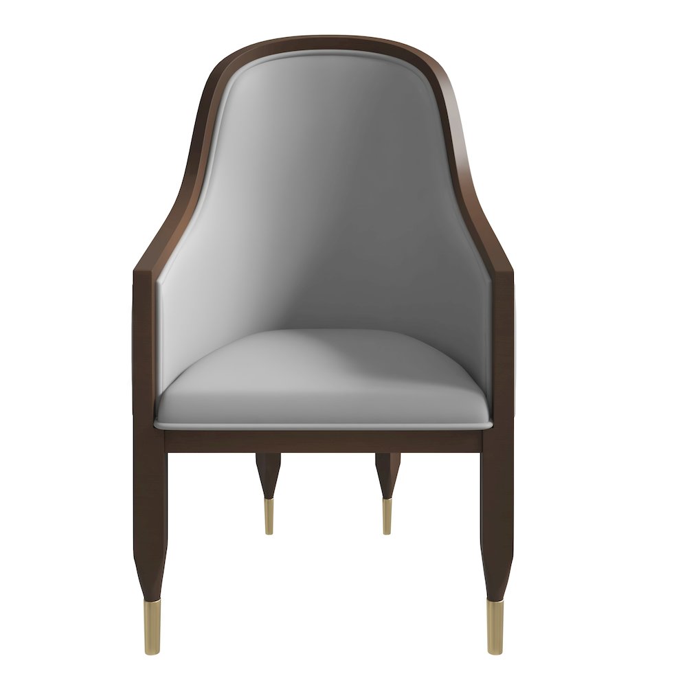Belle Series Modern Dining Chair in Light Grey. Picture 9