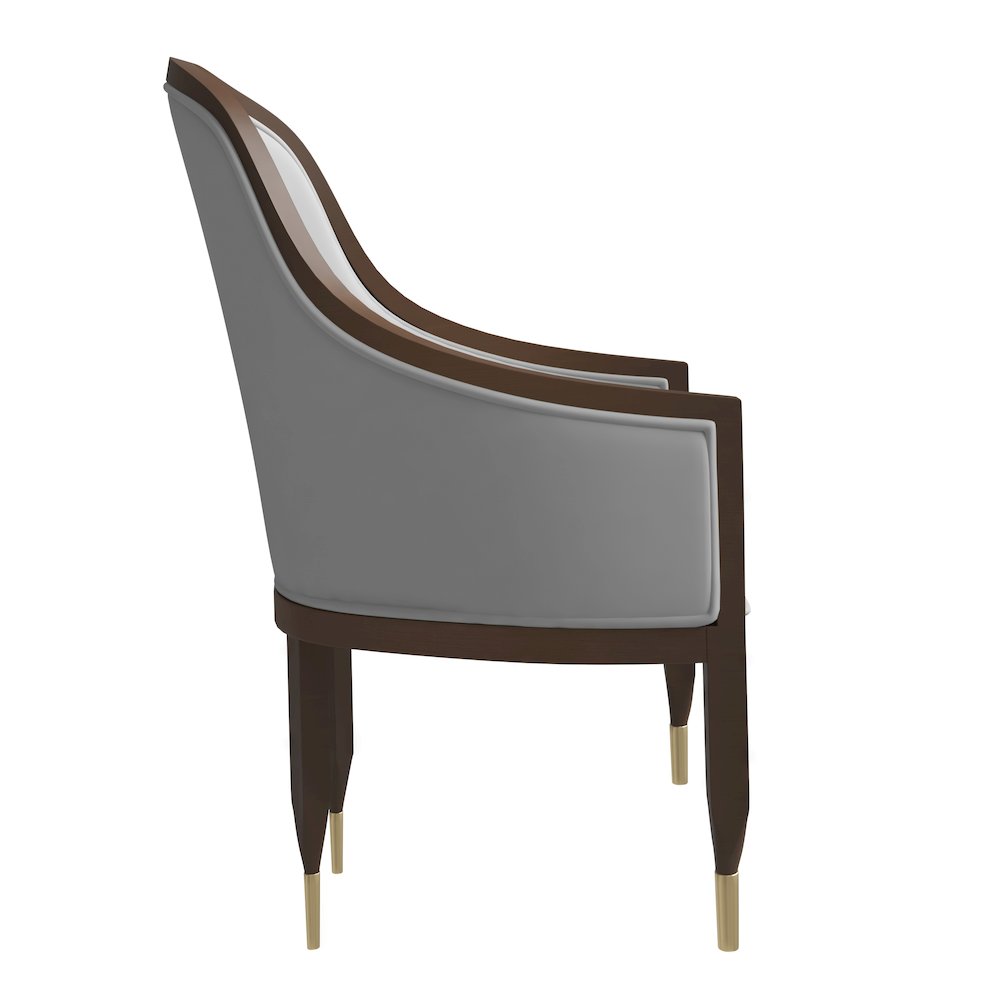 Belle Series Modern Dining Chair in Light Grey. Picture 10