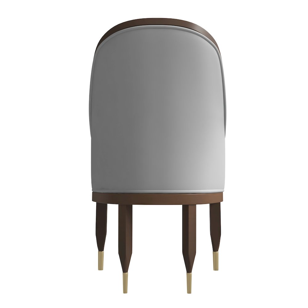 Belle Series Modern Dining Chair in Light Grey. Picture 11