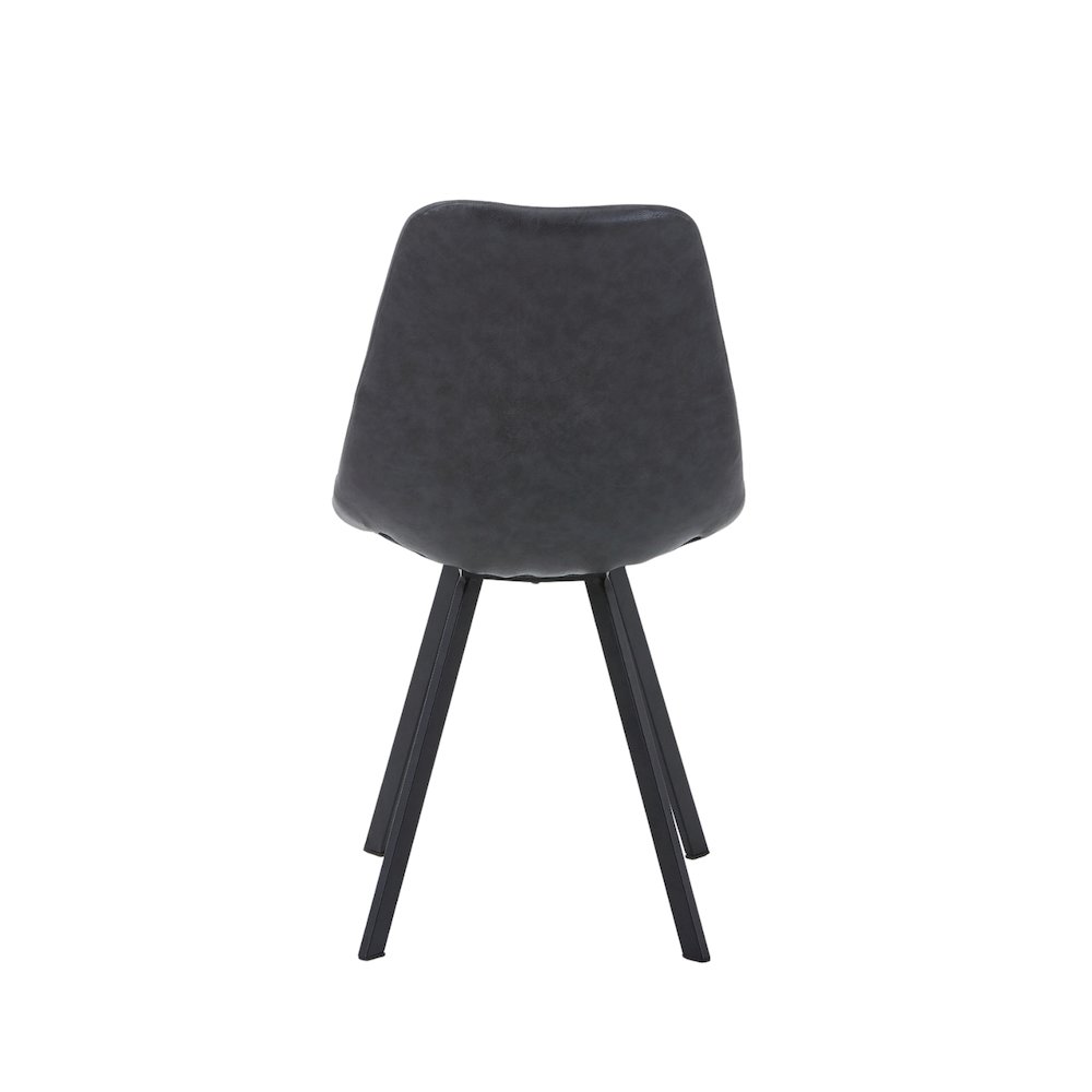 Markley Modern Leather Dining Chair With Metal Legs. Picture 19