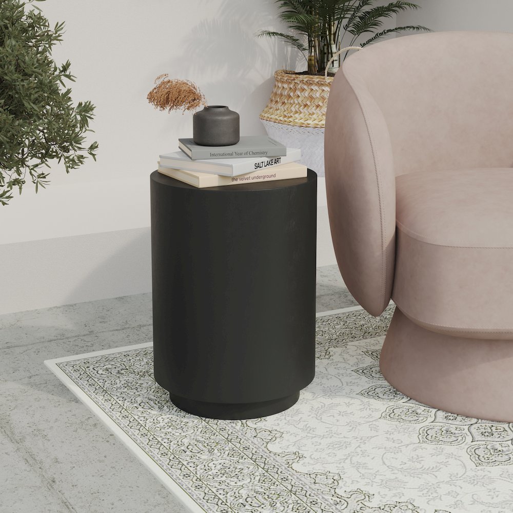 Modern Side End Table Ramble Series In Black. Picture 8