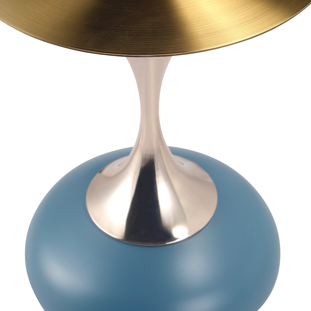 Savoy Collection Modern End Table In Blue. Picture 13