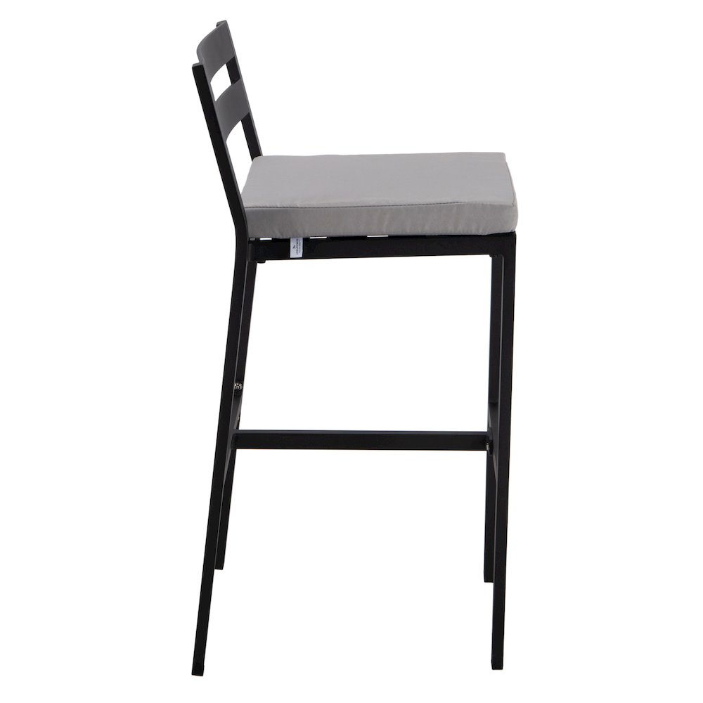 Chelsea Collection Modern Aluminum Outdoor Bar Chair. Picture 16