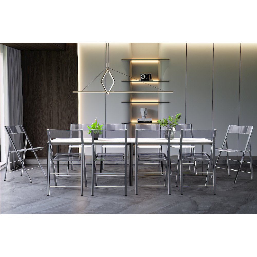 Menno Modern Acrylic Folding Chair. Picture 6