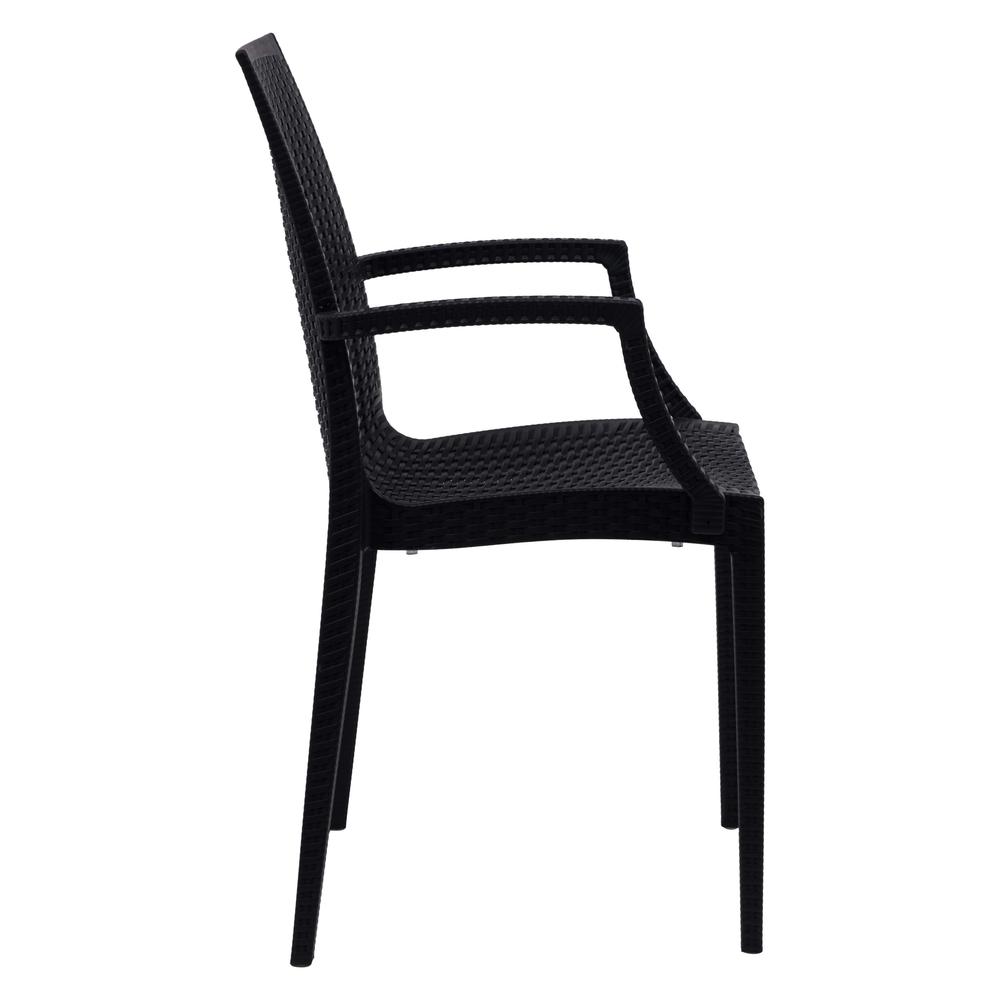Mace Mid-Century 7-Piece Rectangular Outdoor Dining Set with 4 Side Chairs. Picture 10