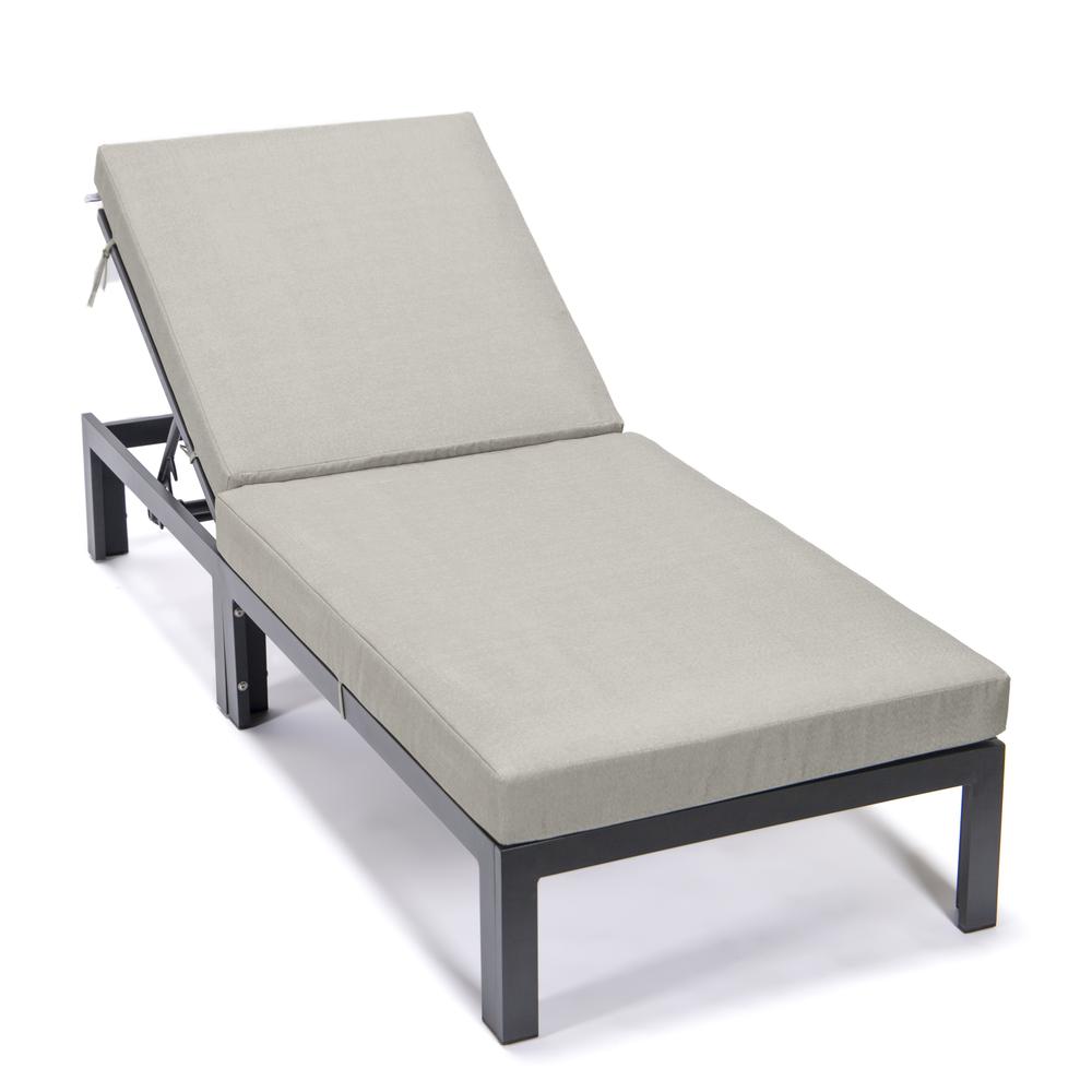 Chelsea Modern Outdoor Chaise Lounge Chair With Cushions. Picture 2