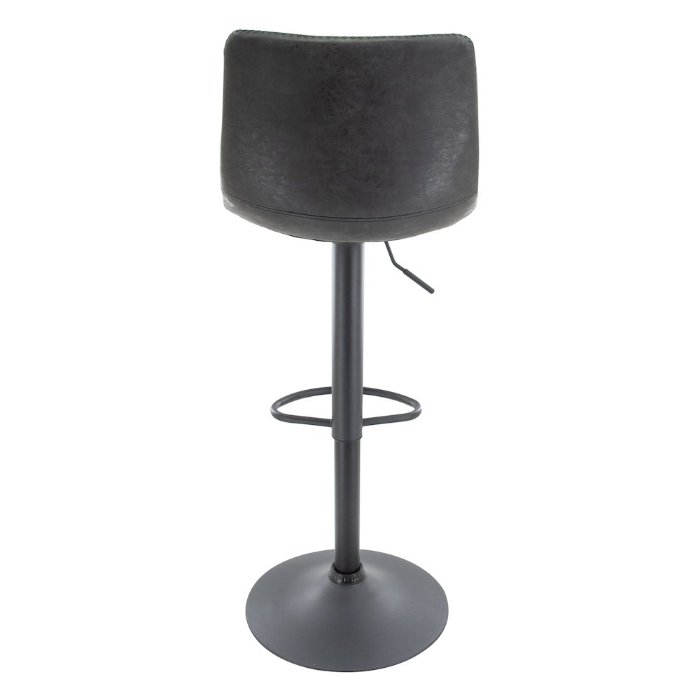 Tilbury Modern Adjustable Bar Stool in Charcoal Black. Picture 5