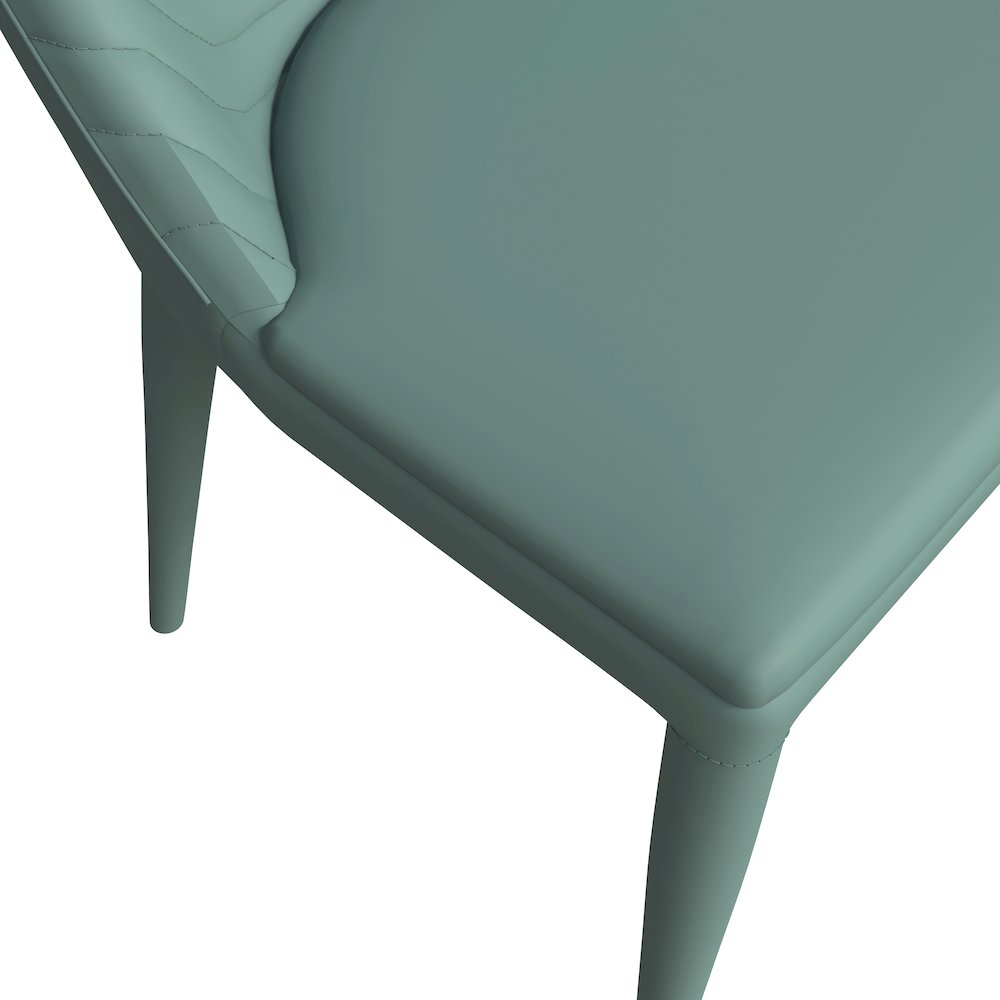 Seville Collection Modern Dining Chair in Green - Set of 2. Picture 5
