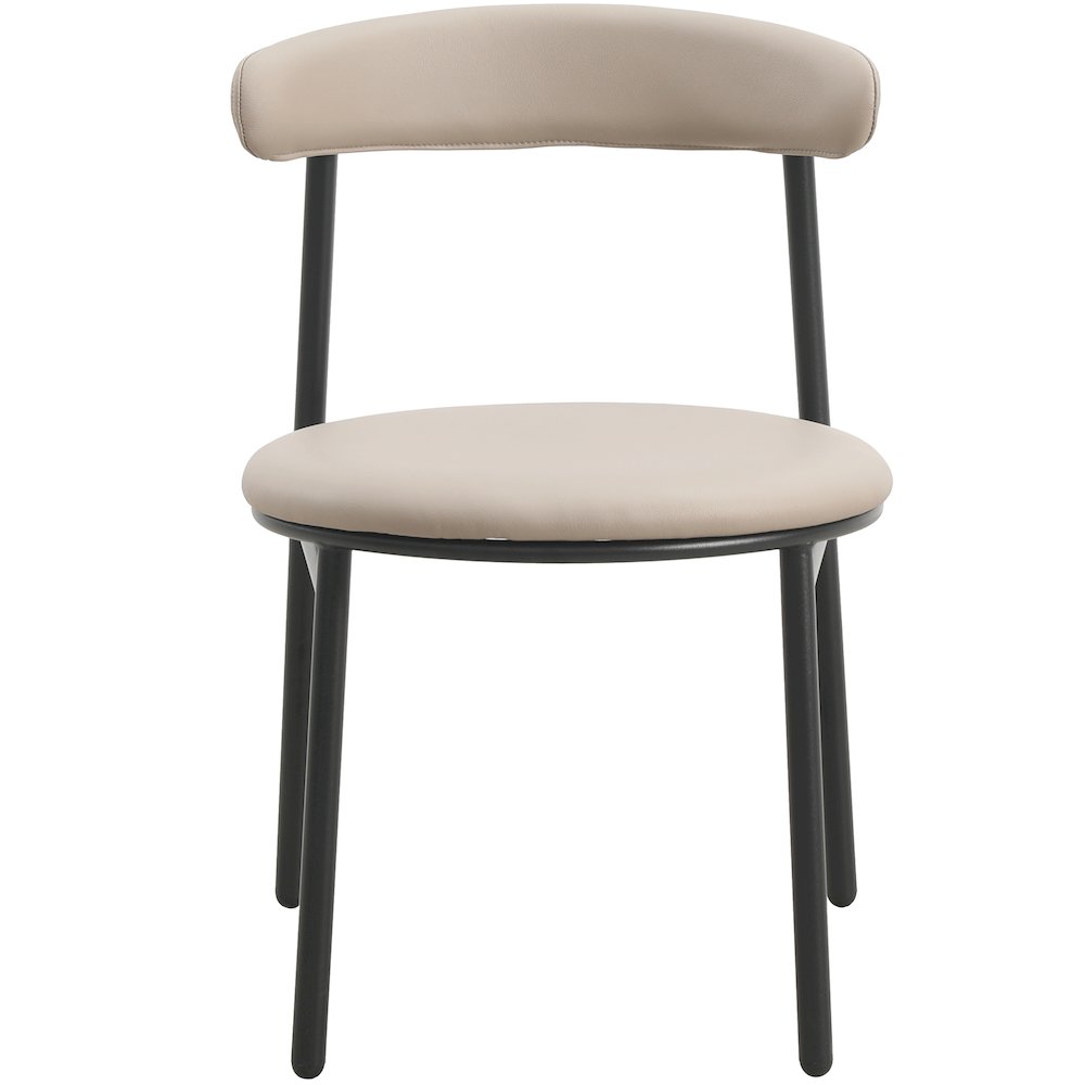 Lume Collection Modern Dining Chair in Dark Taupe Set of 2. Picture 7
