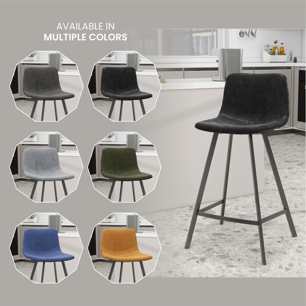 Elland - Counter stool -Charcoal Black. Picture 5