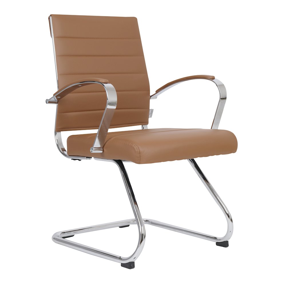 Benmar Home Leather Guest Office Chair in Charcoal. Picture 370