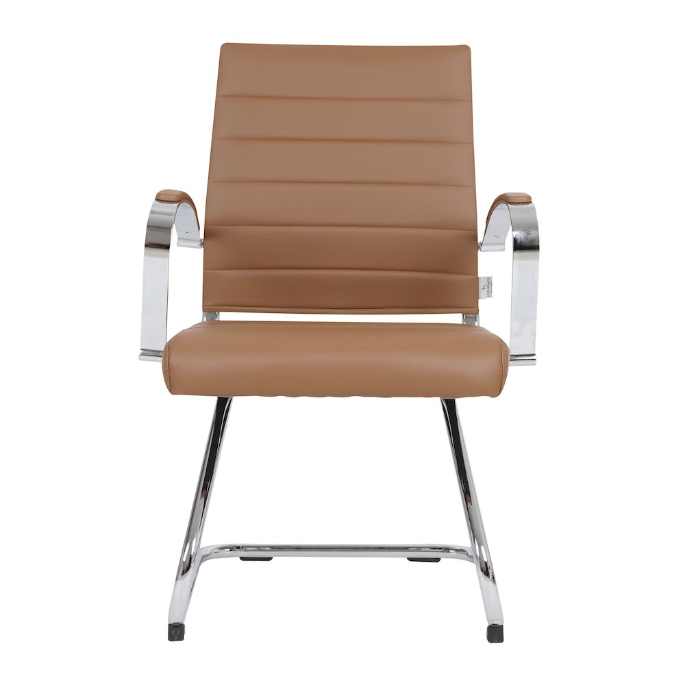 Benmar Home Leather Guest Office Chair in Charcoal. Picture 372