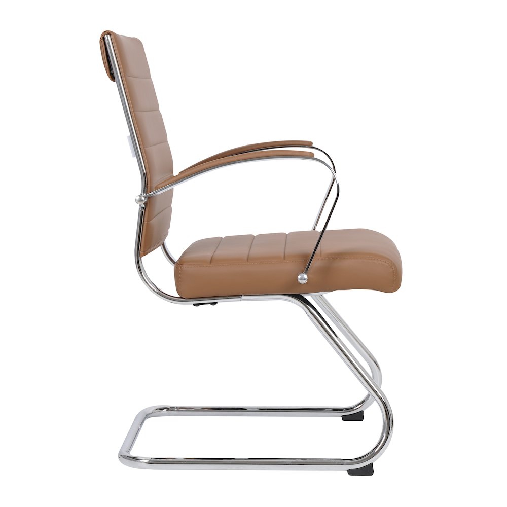 Benmar Home Leather Guest Office Chair in Charcoal. Picture 368